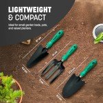 3-Piece Garden Tool Set with Carbon Steel Blades