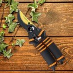 JiveSnip Titanium Bypass Pruning Shears for Gardens