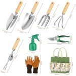 9-Piece Stainless Steel Garden Tools Set