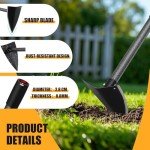 Heavy-Duty Triangle Hoe with Adjustable Metal Handle
