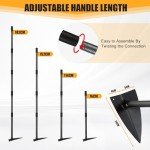 Heavy-Duty Triangle Hoe with Adjustable Metal Handle
