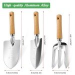 3-Piece Garden Tool Set with Wood Handles