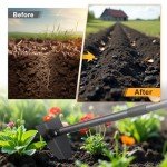 Heavy-Duty Triangle Hoe with Adjustable Metal Handle