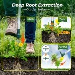 Walensee Stand-Up Weed Puller with 3 Claws