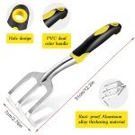 3-Piece Aluminum Garden Tool Set with Rake & Shovels