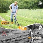 Heavy-Duty Triangle Hoe with Adjustable Metal Handle