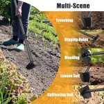Heavy-Duty Triangle Hoe with Adjustable Metal Handle