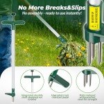 Walensee Stand-Up Weed Puller with 3 Claws