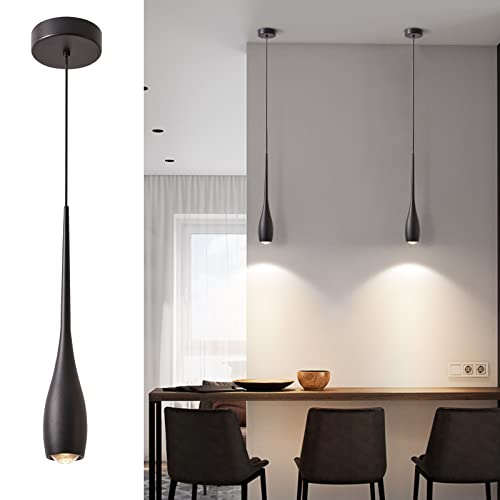 Dimmable Black Pendant Light for Kitchen Island