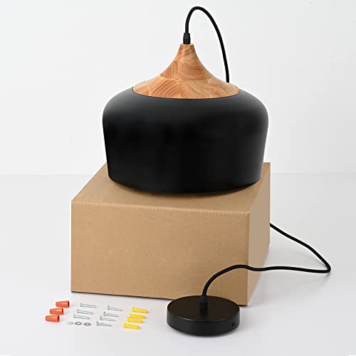 Adjustable Black Metal Pendant Light for Minimalist Decor