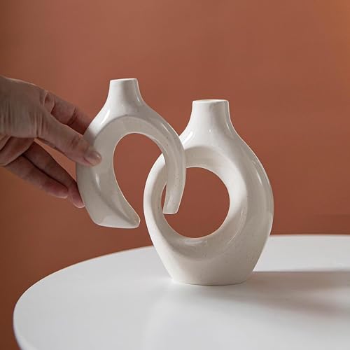 Matte Ceramic Candle Holders Set for Minimalist Decor