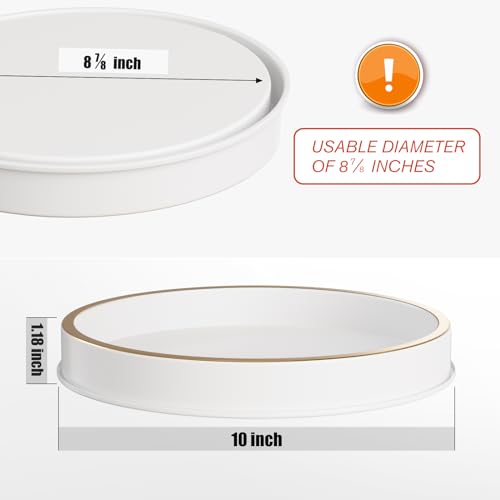 Round Metal Tray for Bath Essentials and Decor