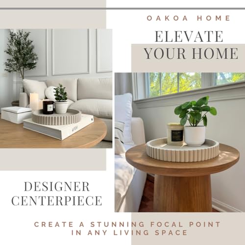 Round Concrete Decorative Tray for Minimalist Home