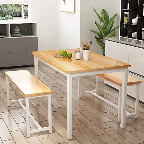 Minimalist 3-Piece Dining Table Set for 4