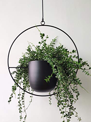 Boho Black Metal Hanging Plant Hanger