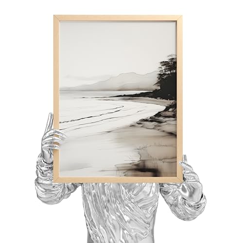 Boho Beige Abstract Minimalist Wall Art Print