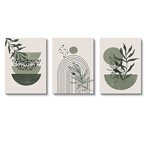 Sage Green Boho Wall Art Set of 3
