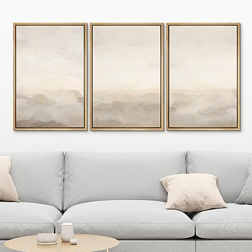 Framed Minimalist Abstract Canvas Wall Art