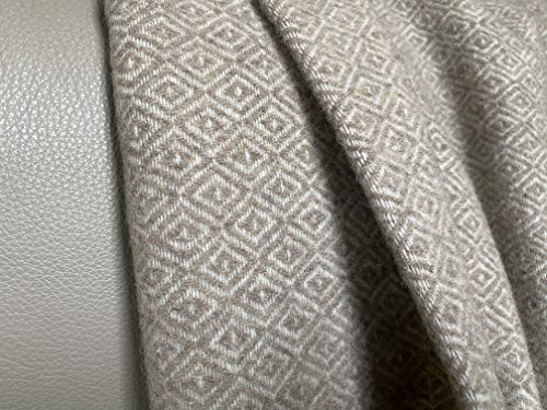 Mocha Oversized Wool Throw Blanket - Minimalist Design
