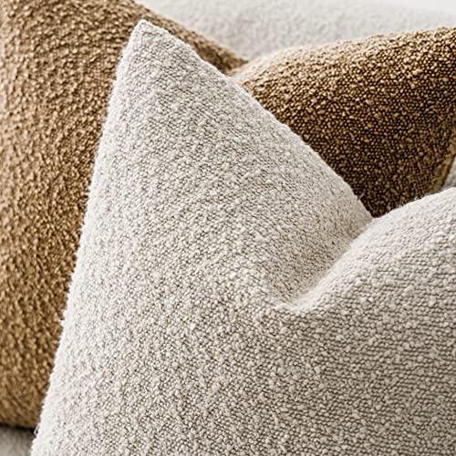 Set of 2 Textured Boucle Pillow Covers
