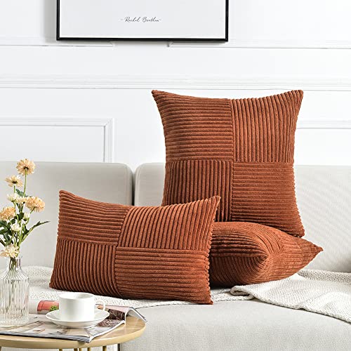 Rust Boho 18x18 Throw Pillow Covers - 2 Pack