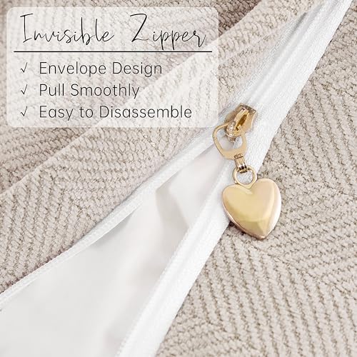 Beige Chenille Pillow Covers Set of 2