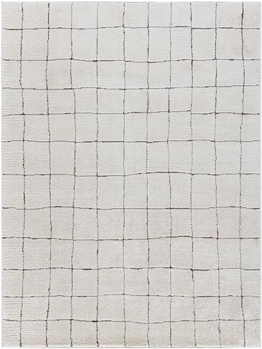 Cascade Minimalist Area Rug - Ivory, 5'3" x 7