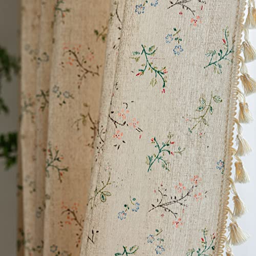 Bohemian Floral Semi-Blackout Window Curtain Panel