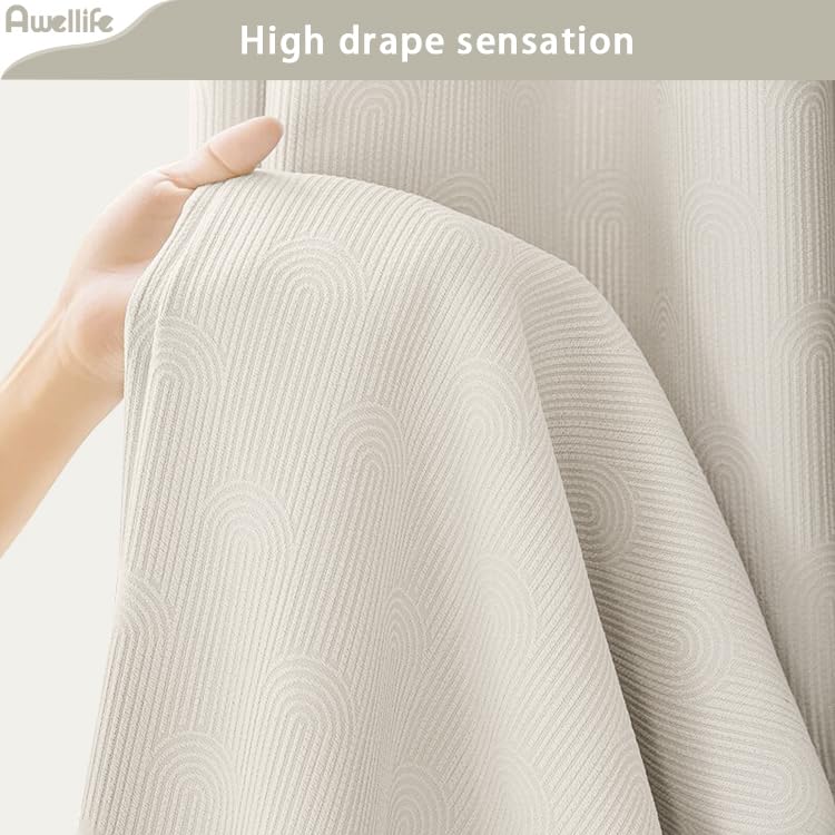 Boho Minimalist Ivory Shower Curtain 72" X 72