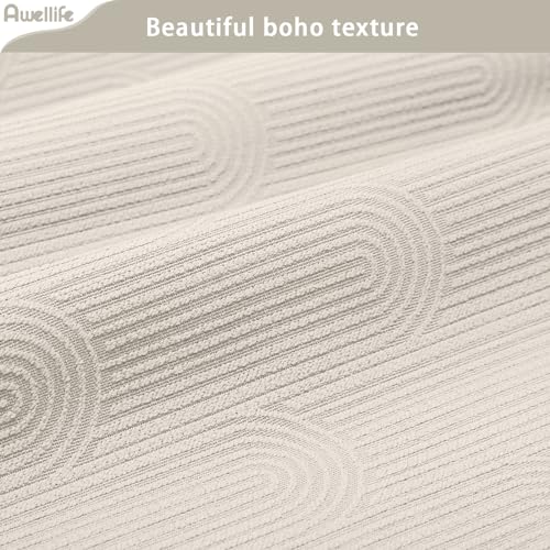 Boho Minimalist Ivory Shower Curtain 72" X 72