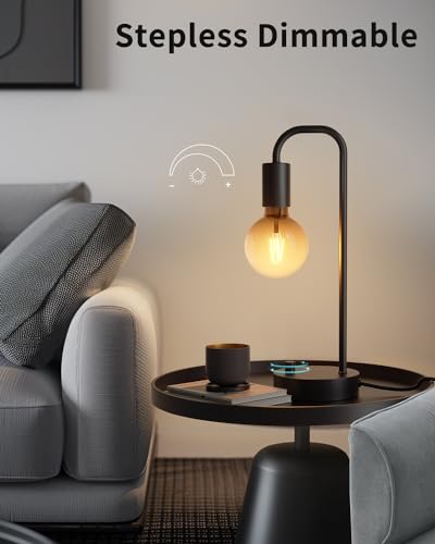 Minimalist Industrial Dimmable Table Lamp with Bulb