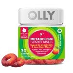 OLLY Apple Cider Vinegar Metabolism Gummy Rings - 30 Count