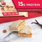 Atkins Vanilla Caramel Pretzel Protein Bars, 5 Count