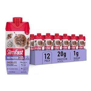 SlimFast Chocolate Protein Shake - 20g Protein, 12 Count