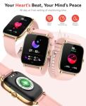 Fitness Smartwatch with Bluetooth Call and Step Tracker