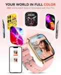 Fitness Smartwatch with Bluetooth Call and Step Tracker