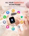 Fitness Smartwatch with Bluetooth Call and Step Tracker