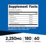 Nutricost Nitric Oxide Booster 2250mg, 180 Capsules