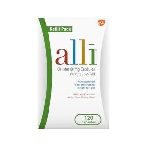 alli Weight Loss Pills, Orlistat 60 mg, 120 Count