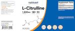 L-Citrulline 1500mg - 180 Gluten Free Capsules