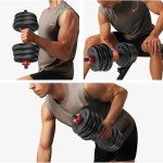Adjustable 20KG Dumbbells Set for Home Workout