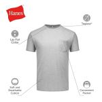 Hanes Men's Moisture-Wicking Pocket T-Shirt 6-Pack