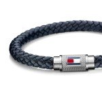 Tommy Hilfiger Men's Navy and Steel Braided Bracelet