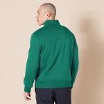 Men's Green Quarter-Zip Fleece Pullover Sweatshirt