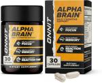 ONNIT Alpha Brain® Nootropic Brain Supplement for Men and Women, IGEN™ Non-GMO Tested, Memory, Mental Clarity, Cognitive Support and Focus Capsules with L-Theanine and Vitamin B6, 30 Count