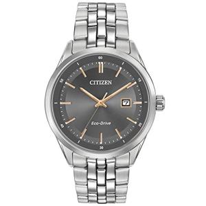 Citizen Men's Classic Addysen Eco-Drive Watch, 3-Hand Date, Sapphire Crystal, Stainless/ Gray Dial