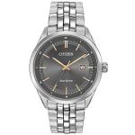 Citizen Men's Classic Addysen Eco-Drive Watch, 3-Hand Date, Sapphire Crystal, Stainless/ Gray Dial
