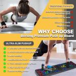 Foldable push-up rack for portable strength training, sturdy and stable equipment for men's and women's home gym workouts.