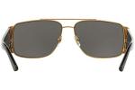 Versace Man Sunglasses Gold Frame, Dark Grey Lenses, 63MM