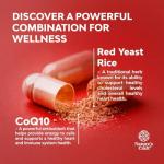 Red Yeast Rice with CoQ10 Supplement - Advanced Healthy Heart & Healthy Cholesterol Levels Formula for Men & Women - Extra Strength Capsule with Red Yeast Rice 1200 mg Capsules with CoQ10 - 120 Count